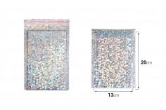Φάκελοι με αεροπλάστ 13x20 cm σε ασημί ιριδίζον χρώμα - 10 τμχ
