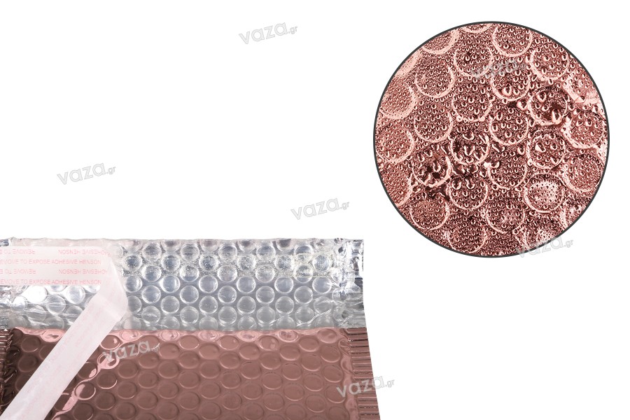 Enveloppes à bulles d'air aux dimensions 16 x 13 cm en couleur rose brillant - 10 pcs