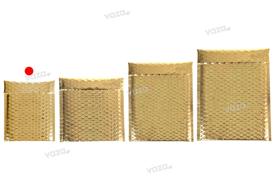 Φάκελοι με αεροπλάστ 13x18 cm σε ασημί ή χρυσό γυαλιστερό χρώμα - 10 τμχ