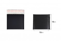 Envelopes with airplast 13x13 cm in black matte color - 10 pcs