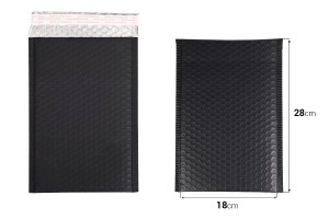 Umschläge mit Airplast 18x28cm in schwarz matt - 10 Stück-εικόνα_διαστάσεις