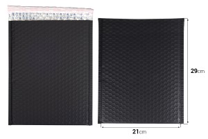 Umschläge mit Airplast 21x29cm in mattschwarzer Farbe - 10 Stück-bildabmessungen