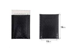 Φάκελοι με αεροπλάστ 13x19 cm σε μαύρο γυαλιστερό χρώμα - 10 τμχ