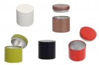 Boîte de rangement en métal 47x45 mm cylindrique de différentes couleurs