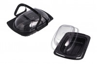 Plastic packaging (utensil) 268x173x82 mm with handle and lid - 12 pcs