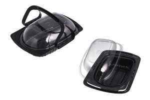 Emballage plastique (ustensile) 268x173x82 mm avec poignée et couvercle - 12 pcs-εικόνα_προϊοντική