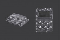 Portauova in plastica 6 posizioni con dimensioni 145x100x64 mm - 200 pz