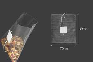 Teebeutel 75x90mm mit Karte ohne Aufdruck - 100 Stk-εικόνα_διαστάσεις