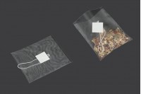 Sachets de thé 75 x 90 mm avec étiquette sans impression - 100 pcs