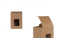 Boîte à fenêtre en carton, impression « bois » pour pot de 30 ml et 40 ml, 45x45x65- lot de 50 pièces