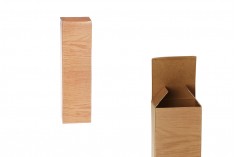 Schachtel mit Holzmuster für Flaschen 100ml für Mandelöl,  46x46x160 - 50 Stücke