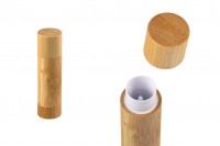 Bamboo θήκη για κραγιόν - lip stick  χειλιών (πλαστικό εσωτερικό) - 6 τμχ