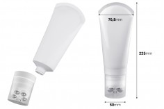Σωληνάριο πλαστικό λευκό 200 ml με μεταλλικές μπίλιες roll on και διάφανο καπάκι
