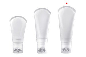 Σωληνάριο πλαστικό λευκό 200 ml με μεταλλικές μπίλιες roll on και διάφανο καπάκι-εικόνα_σύνθεση