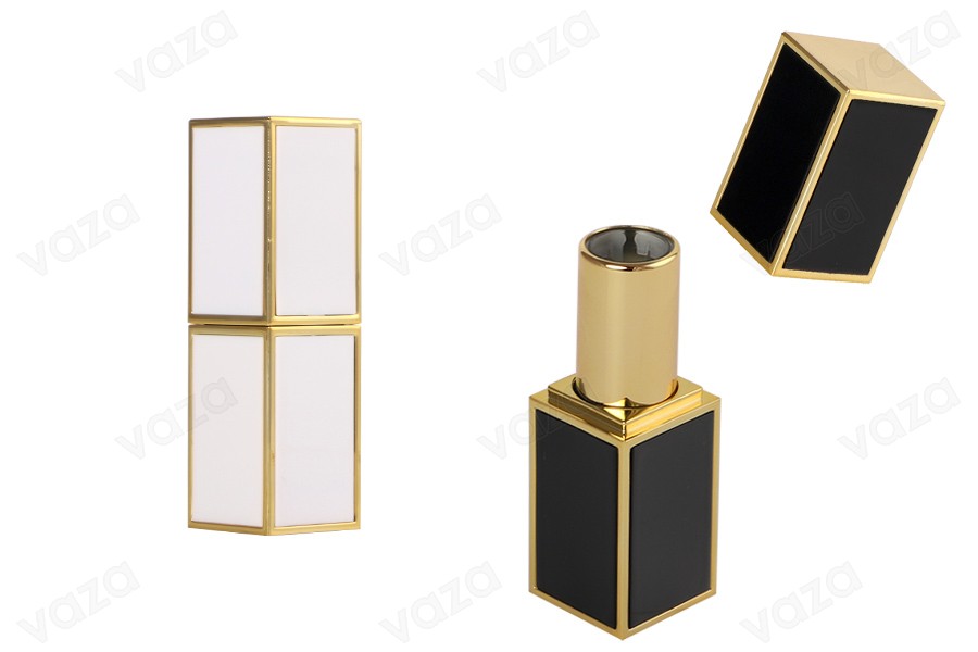 Lippenstiftetui - Lippenstift 3,5 g in weißer oder schwarzer Farbe - 5 Stück Lippenstiftetui - Lippenstift 3,5 g in weißer oder schwarzer Farbe - 5 Stück-produktbild