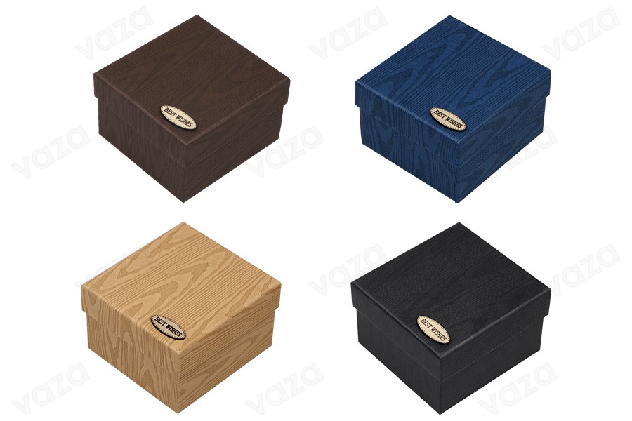 Geschenkbox aus Papier 86x92x56mm in verschiedenen Farben - 12 Stk Geschenkbox aus Papier 86x92x56mm in verschiedenen Farben - 12 Stk-εικόνα_σύνθεση