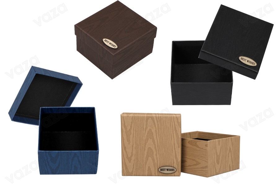 Geschenkbox aus Papier 86x92x56mm in verschiedenen Farben - 12 Stk Geschenkbox aus Papier 86x92x56mm in verschiedenen Farben - 12 Stk-εικόνα_προϊοντική
