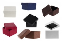 Coloured paper box in different shades, in size 86x92x56 mm - 6 pcs 