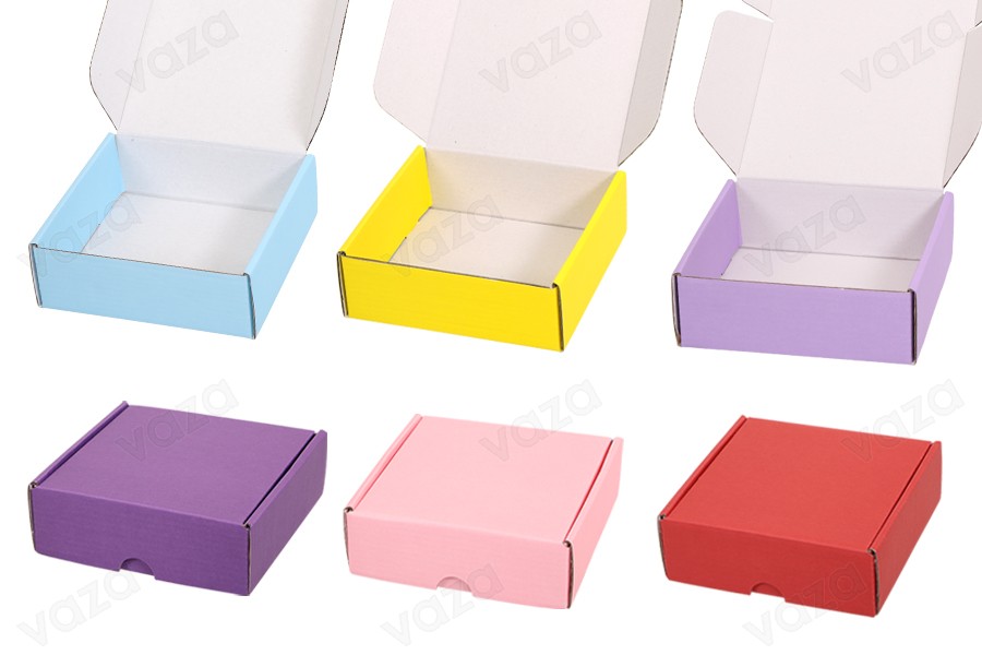 Verpackungskarton aus Kraftpapier 145x135x50mm - 20 Stück Verpackungskarton aus Kraftpapier 145x135x50mm - 20 Stück-bildgruppe
