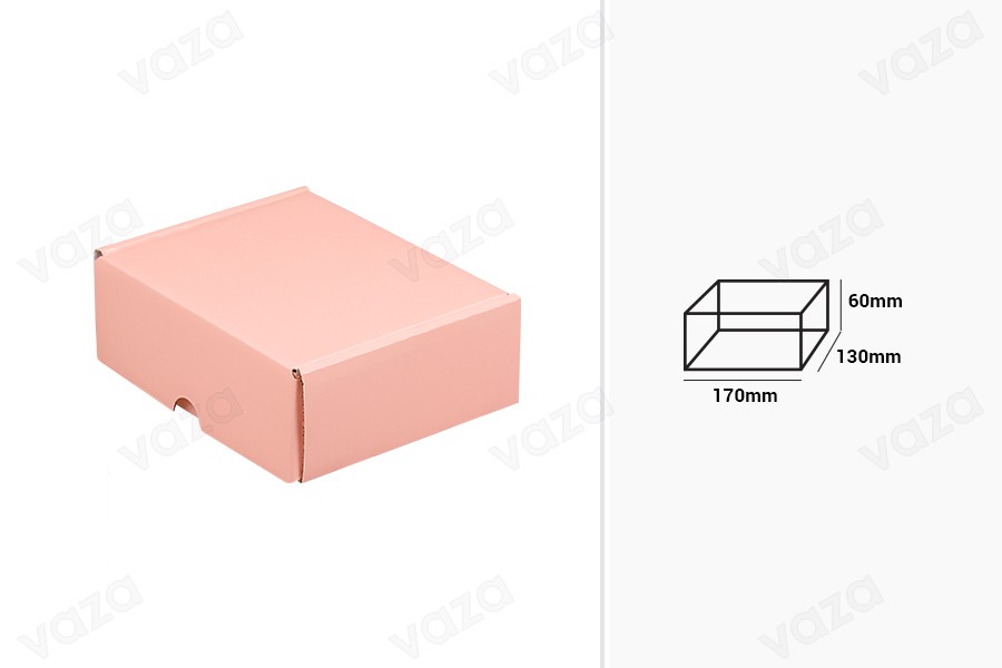 Verpackungskarton aus Kraftpapier 170x130x60mm - 20 Stück-bildabmessungen