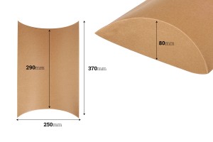 Karton 370x250x80mm aus Kraftpapier in Kissenform - 20 Stück-2