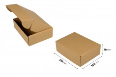 Κουτί συσκευασίας από χαρτί κραφτ 220x160x70 mm - 20 τμχ