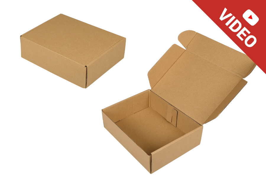 Boîte d'emballage en papier kraft 240 x180 x 70 mm - 20 pcs