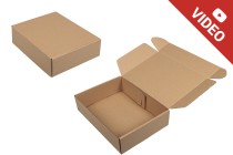 Boîte d'emballage en papier kraft sans fenêtre 260 x 200 x 70 mm - 20 pcs