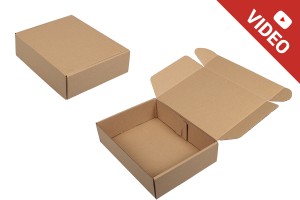 Boîte d'emballage en papier kraft sans fenêtre 260 x 200 x 70 mm - 20 pcs