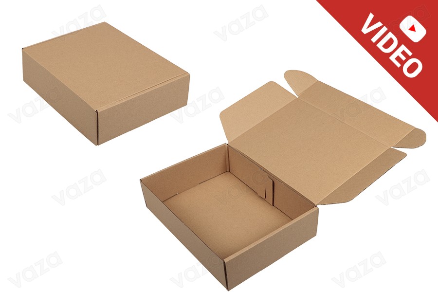 Verpackungsbox aus Kraftpapier ohne Sichtfenster 260x200x70mm - 20 Stk Verpackungsbox aus Kraftpapier ohne Sichtfenster 260x200x70mm - 20 Stk-produktbild