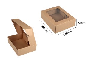 Boîte d'emballage en papier kraft sans fenêtre 240 x 180 x 70 mm - 20 pcs-2
