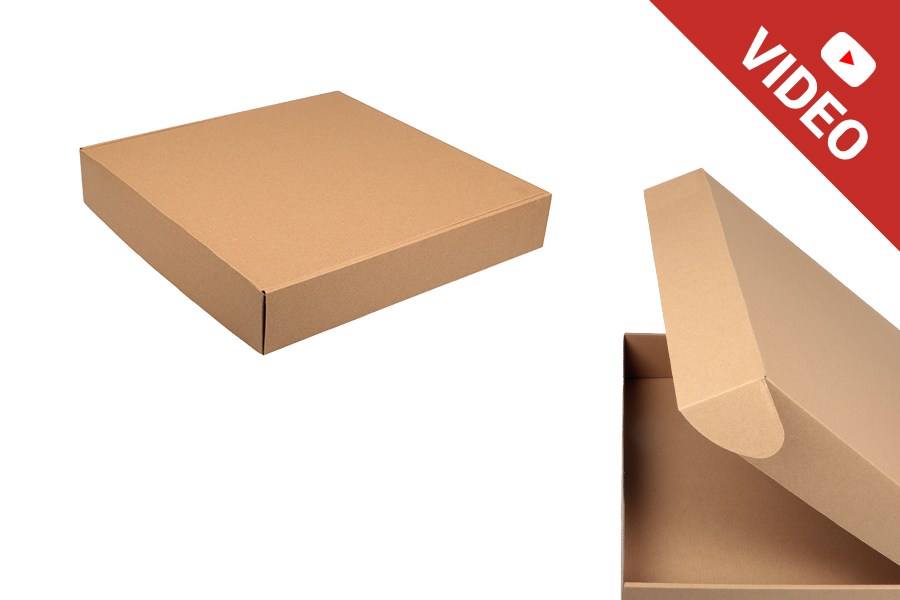 Boîte d'emballage en papier kraft sans fenêtre 350 x 350 x 80 mm - Lot de 20 pcs Boîte d'emballage en papier kraft sans fenêtre 350 x 350 x 80 mm - Lot de 20 pcs