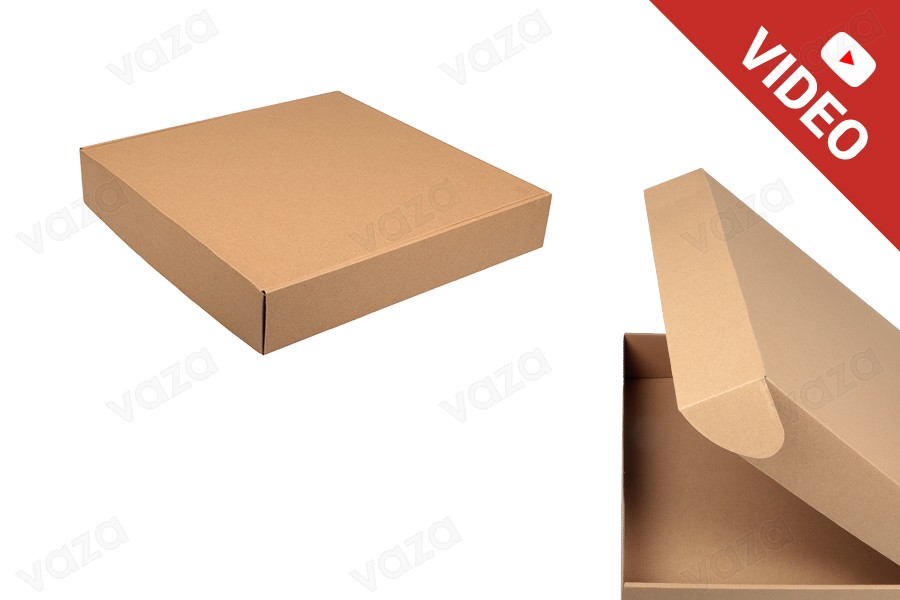 Verpackungsbox aus Kraftpapier ohne Sichtfenster 350x350x80mm - Packung 20 Stück Verpackungsbox aus Kraftpapier ohne Sichtfenster 350x350x80mm - Packung 20 Stück-produktbild