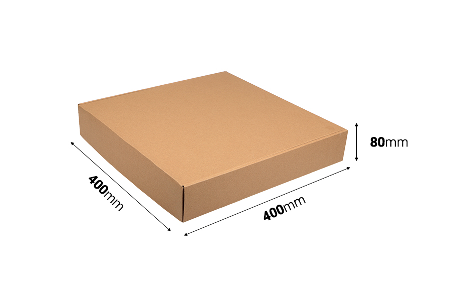 Boîte d'emballage en papier kraft sans fenêtre 400 x 400 x 80 mm - Lot de 20 pcs Boîte d'emballage en papier kraft sans fenêtre 400 x 400 x 80 mm - Lot de 20 pcs