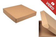 Κουτί συσκευασίας από χαρτί κραφτ χωρίς παράθυρο 400x400x80 mm - Συσκευασία 20 τμχ
