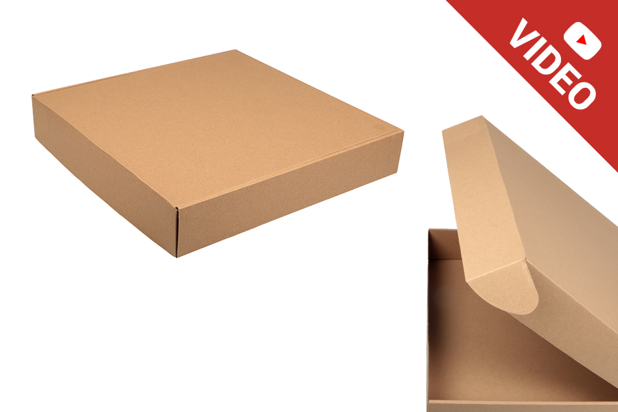 Boîte d'emballage en papier kraft sans fenêtre 400 x 400 x 80 mm - Lot de 20 pcs Boîte d'emballage en papier kraft sans fenêtre 400 x 400 x 80 mm - Lot de 20 pcs