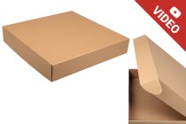 Boîte d'emballage en papier kraft sans fenêtre 450 x 450 x 80 mm - Lot de 20 pcs Boîte d'emballage en papier kraft sans fenêtre 450 x 450 x 80 mm - Lot de 20 pcs