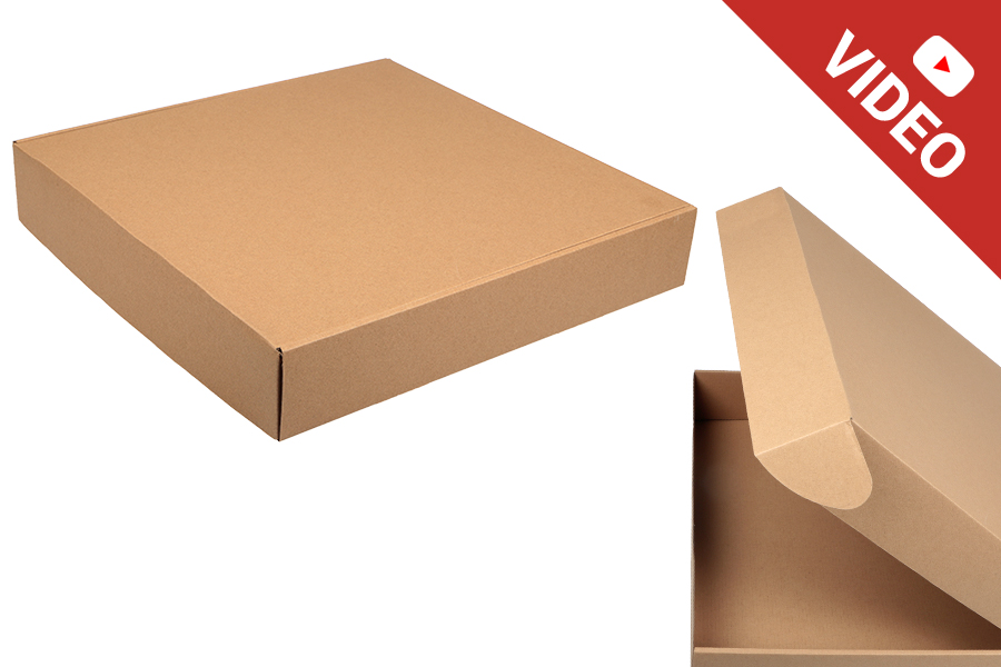 Boîte d'emballage en papier kraft sans fenêtre 450 x 450 x 80 mm - Lot de 20 pcs Boîte d'emballage en papier kraft sans fenêtre 450 x 450 x 80 mm - Lot de 20 pcs