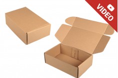 Boîte d'emballage en papier kraft sans fenêtre 260 x 160 x 80 mm - 20 pcs