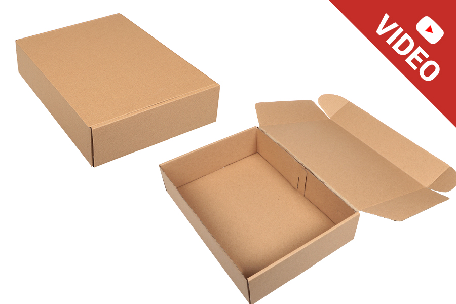 Boîte d'emballage en papier kraft sans fenêtre 350 x 250 x 80 mm - 20 pcs Boîte d'emballage en papier kraft sans fenêtre 350 x 250 x 80 mm - 20 pcs