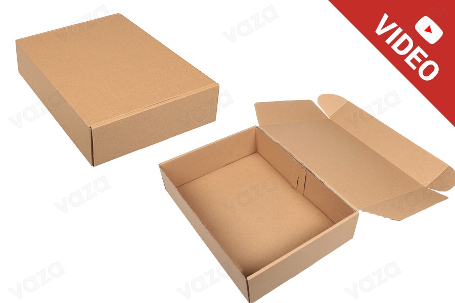 Verpackungsbox aus Kraftpapier ohne Fenster 350x250x80 mm - 20 Stk Verpackungsbox aus Kraftpapier ohne Fenster 350x250x80 mm - 20 Stk-produktbild