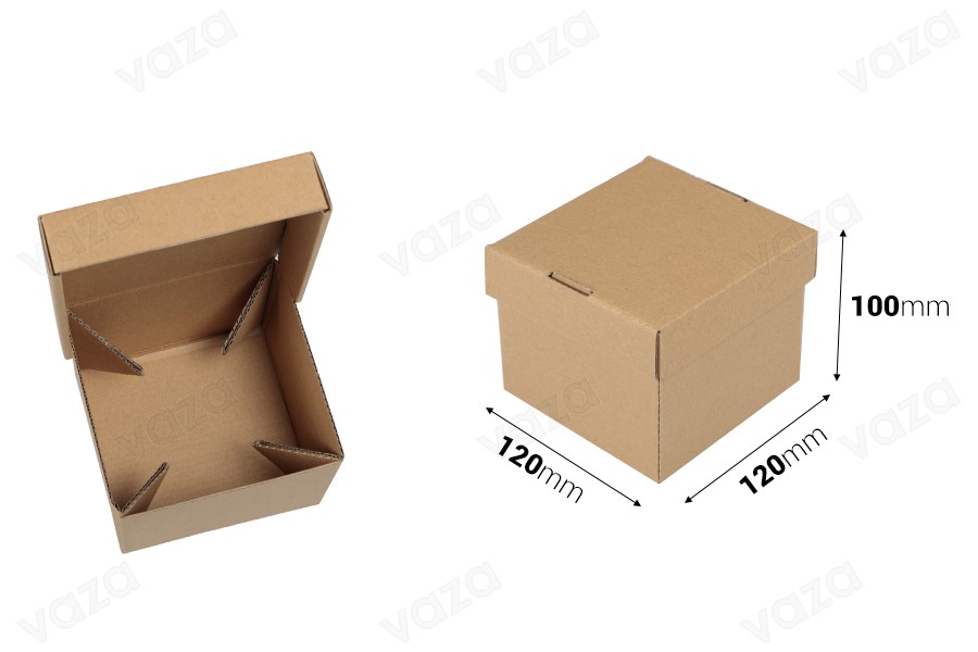 Kraftpapierschachtel 3-Blatt 120x120x100 mm - 20 Stk-εικόνα_διαστάσεις