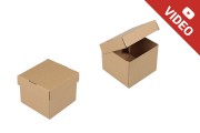 Χάρτινο κουτί κραφτ 3-φυλλο 120x120x100 mm - 20 τμχ