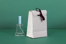 Boîte cadeau en papier avec un design spécial et un ruban imprimé de 10 mm pour le nœud 105 x 67 x 150