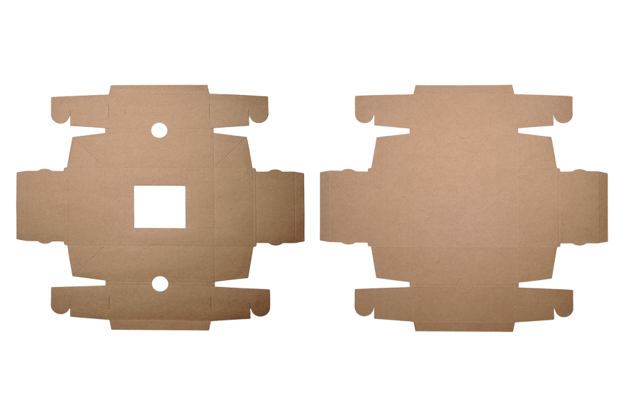 Schachtel aus Kraftpapier mit Sichtfenster 170x130x60mm -20 Stücke Schachtel aus Kraftpapier mit Sichtfenster 170x130x60mm -20 Stücke