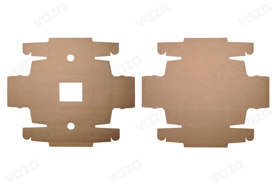 Schachtel aus Kraftpapier mit Sichtfenster 170x130x60mm -20 Stücke Schachtel aus Kraftpapier mit Sichtfenster 170x130x60mm -20 Stücke-εικόνα_σύνθεση