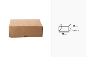 Boîte d'emballage en papier kraft sans fenêtre 170 x 130 x 60 mm - 20 pcs-2