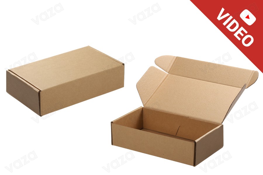 Kraftpapierbox ohne Fenster 240x130x60mm - 20 Stck Kraftpapierbox ohne Fenster 240x130x60mm - 20 Stck-produktbild