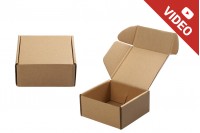 Boîte d'emballage en papier kraft sans fenêtre 130 x 120 x 60 mm - Lot de 20 pcs