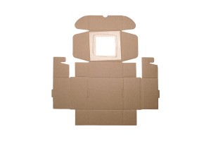 Boîte d'emballage en papier kraft avec fenêtre 130 x 120 x 60 mm - 20 pcs-5
